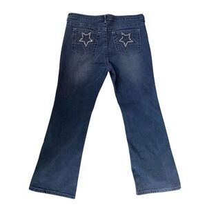 Rhinestone Star Bedazzled Black Bootcut Jeans 18 Bratz Y2K Cowgirl Western Glam